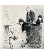 Leaving The Audience Etching J.L. Forain 2nd State 1925 Antique Art DWP5 - £74.74 GBP