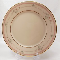 Lenox Rose Manor Bread Plate 6.5in Ivory Pink Floral Gold Trim Cake - £11.01 GBP