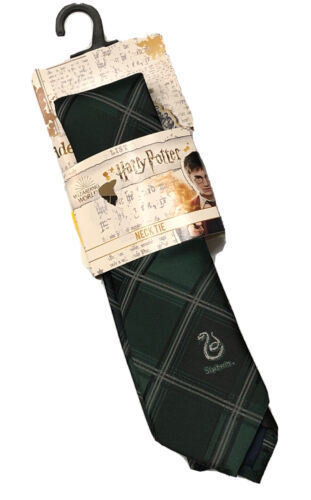 Primary image for NEW Harry Potter Slytherin Snake Neck Tie Argyle Plaid Green