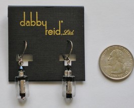 Dabby Reid Ronnie Mae Silver and Black Lampwork Earrings RME 9105S - £12.65 GBP