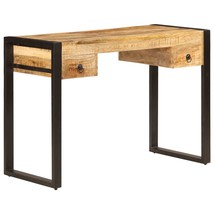 Desk with 2 Drawers 110x50x77 cm Solid Mango Wood - £170.84 GBP