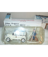 Christmas Village Police Car With Bloodhounds  &amp; Officer NIB - $36.85