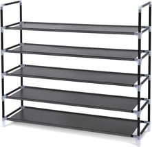 20–25 Pairs Of Shoes Can Fit On The 5 Tiers Of The Songmics 5 Tiers Space Saving - £31.86 GBP