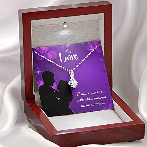 Express Your Love Gifts Gift for Wife Distance Means so Little Eternity Ribbon S