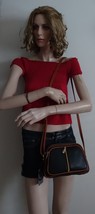 MADE IN ITALY LEATHER VALENTINA CROSSBODY - SHOULDER BAG IN BLACK NWT - $109.99