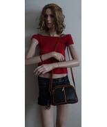 MADE IN ITALY LEATHER VALENTINA CROSSBODY - SHOULDER BAG IN BLACK NWT - $109.99
