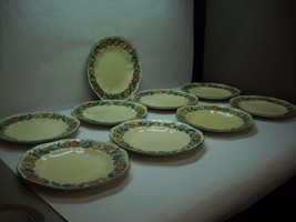 Vintage Set Of 9 Masons Ironstone China Nell Gwyn Pattern Salad Plates - £80.79 GBP