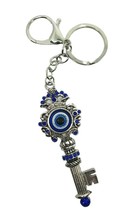 Evil Eye Keyring Lucky Key Charm Keyring Gift Clip and Ring Nazar Evil Eye - £5.63 GBP