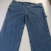 Lee Men's Size 50×32 Fits (48×30)  Blue Straight Leg Loose Fit Cargo Denim Jeans image 12