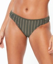 bar III Womens Crochet Side-Tab Hipster Bikini Bottoms,Rainforest Size X... - $43.56