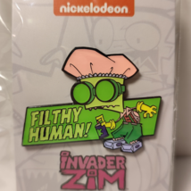 Invader Zim Filthy Human Enamel Pin Official Nickelodeon Collectible Brooch - £12.89 GBP