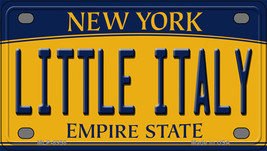 Little Italy New York Novelty Mini Metal License Plate Tag - $14.95