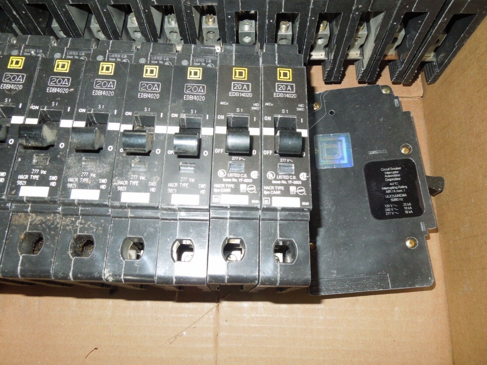 Square D EDB14020 20A 1p 277V Circuit Breaker Used - $7.50