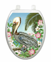 Toilet Tattoos Toilet Seat Lid  Decor Pelican Seat Cover Blue - $509.24 MXN