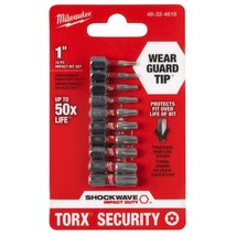 Milwaukee 10-Piece Shockwave Impact Torx Security Insert Bit Sets - £19.95 GBP