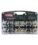 STARK Brass Doorknobs Combo Set w/Keys, In Package of 4 - Entry/Office. - $17.77