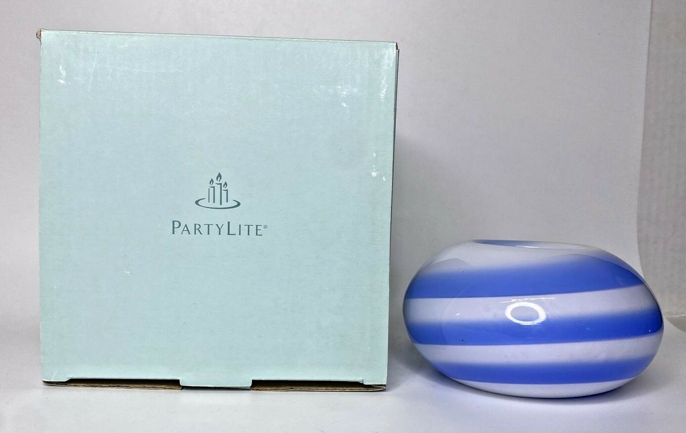 PartyLite Spiral Blue Votive Holder NIB P8B/P8889 - $14.99