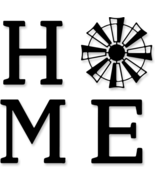 Metal Home Sign with a Windmill for Letter O Wall Art, Farmhouse Hanging... - £28.83 GBP