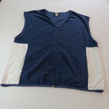 K-Swiss Apparel Full Zip Pockets Men&#39;s Blue &amp; White V-Neck Vest Size XL - $254.98 MXN