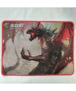 12.5&quot; x 9.5&quot; Vtg Azolt Green Red DRAGON Play Computer Mouse Mat Neoprene - $24.43 CAD