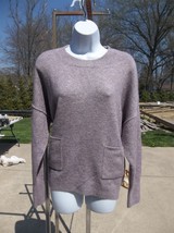 NWT VINCE CAMUTO PURPLE HEATHER SWEATER W POCKETS M - £27.96 GBP