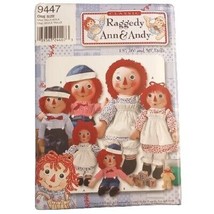 Simplicity 9447 15&quot; 26&quot; 36&quot; Raggedy Ann &amp; Andy Dolls &amp; Clothes Pinafore Pants UC - £4.06 GBP