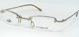 Vintage Puma 13116 162 Gold Eyeglasses Glasses Titanium Frame 49-20-130 Germany - £59.04 GBP