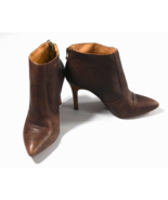 Madewell Jules Mahogany Brown Leather  High Heel Ankle Boots Womens Size 9 - £40.85 GBP