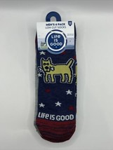 LIFE IS GOOD Low Cut Socks Mens Red USA Size 6-12.5 Lightweight 6 Pair - £10.28 GBP