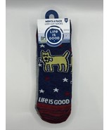 LIFE IS GOOD Low Cut Socks Mens Red USA Size 6-12.5 Lightweight 6 Pair - £10.16 GBP