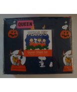 Berkshire Peanuts 4 Pc Queen Sheet Set Snoopy Halloween Magic Wizard Mul... - $54.44