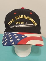 USS Eisenhower CVN 69 Hat Cap American Flag Adjustable Navy - £12.06 GBP