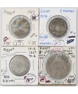 Égyptien Pièce de Monnaie Égypte 1911 10 Qirsh 1917 5 Piastres 5 10 Mill... - $1,779.99 MXN