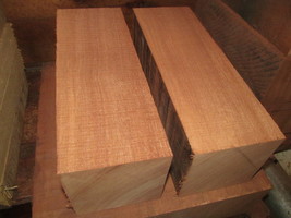 Two (2) Kiln Dried Exotic African Mahogany Turning Lumber Wood Lathe 4 X 4 X 11 - £39.43 GBP