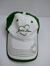 John Deere Baseball Cap Hat Heart Green White Cotton Cary Francis Hat - £15.51 GBP