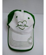 John Deere Baseball Cap Hat Heart Green White Cotton Cary Francis Hat - £15.68 GBP