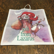 Vintage defunct Lazarus in store Christmas shopping bag movie photo prop  - $19.75