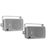 Pyle Marine 2-Way Box Speakers with 3.5&quot; Woofer (Silver) - $1,457.74 MXN