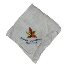 VTG Canada Centennial 1867-1967 Handkerchief Embroidered Maple Leaf 11” Hanky - £19.47 GBP
