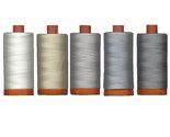 Aurifil 50wt Thread, Large 1422 Yard Spools (5 Spools, White, Beige, 3 G... - £52.76 GBP