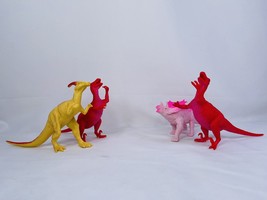 ANKYO Dinosaurs Vintage Plastic Figure Lot Of 4 Bundle Toys Multicolor - $18.92
