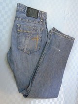 Decent Original Men&#39;s Size 32 Straight Leg Button Fly Denim Blue Jeans S... - $14.74