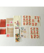 Vintage heart sticker seal lot gibson sandylion hallmark brands  - $31.09 CAD