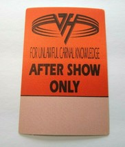 Van Halen Original Backstage Pass Original 1991 After Show Hard Rock Tour Orange - £14.21 GBP