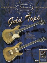 Schecter Diamond Series Tempest Classic &amp; C-1 Special Gold Top guitars 8 x 11 ad - £3.35 GBP