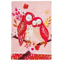 Pink Owls Valentine&#39;s Day Garden Flag-2 Sided, 12.5&quot; x 18&quot; - £6.24 GBP