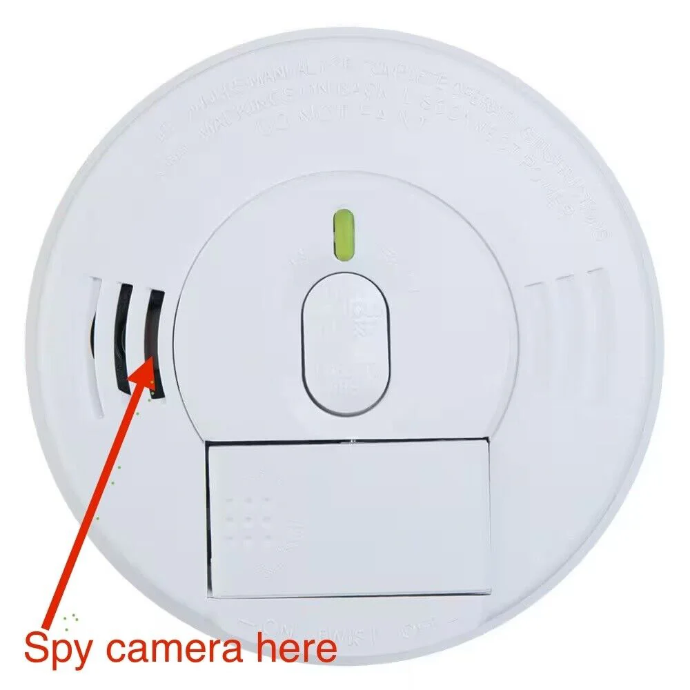 Hardwired Smoke Detector WiFi Camera Motion Detection 4K & 1080P Audio Video