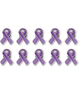 10 Pancreatic Cancer Ribbon Lapel Pin Illness Awareness Jewelry Quality ... - £17.02 GBP