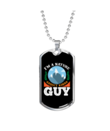 Camper Necklace Nature Addict Guy Necklace Stainless Steel or 18k Gold D... - £37.92 GBP+