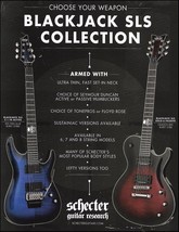 Schecter Blackjack SLS Collection C-1 FR Active Solo-6 Passive guitar ad print - £3.42 GBP